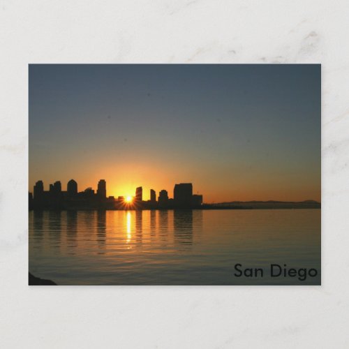 Sunrise over San Diego Postcard