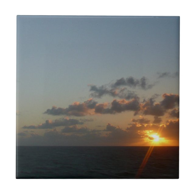 Sunrise over San Juan I Puerto Rico Ceramic Tile (Front)