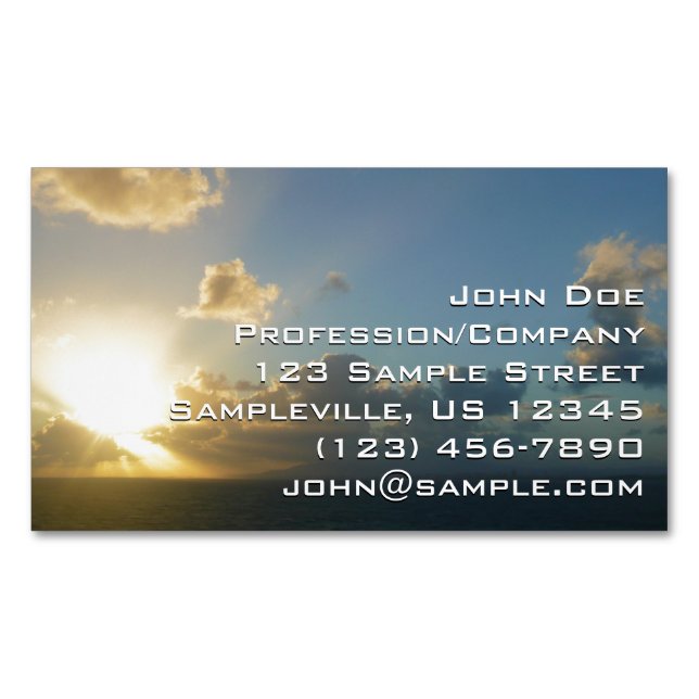 Sunrise over San Juan II Puerto Rico Business Card Magnet (Front)