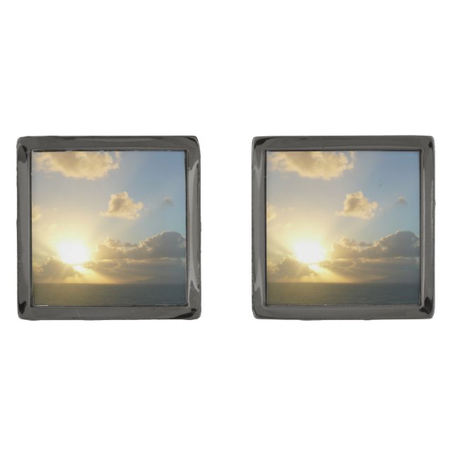 Sunrise over San Juan II Puerto Rico Cufflinks (Front)