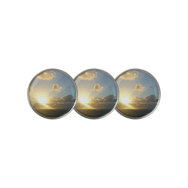 Sunrise over San Juan II Puerto Rico Golf Ball Marker (3 Up)