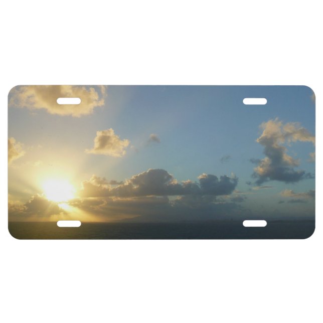 Sunrise over San Juan II Puerto Rico License Plate (Front)