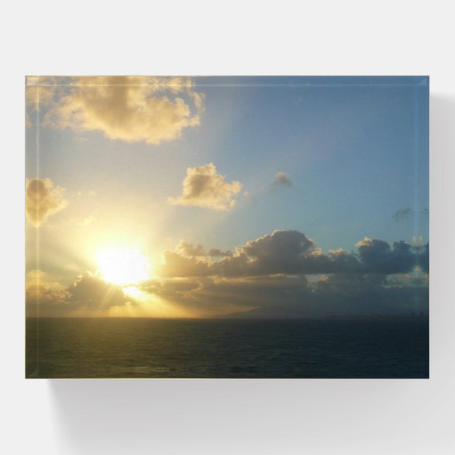 Sunrise over San Juan II Puerto Rico Paperweight (Front)