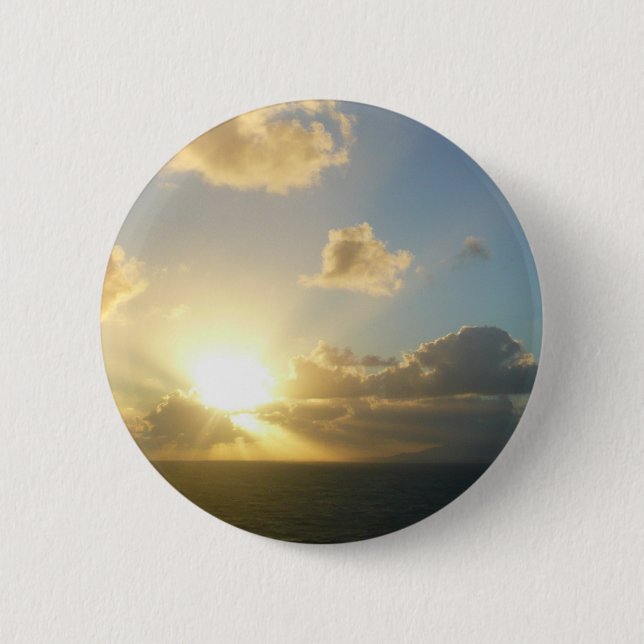 Sunrise over San Juan II Puerto Rico Pinback Button (Front)
