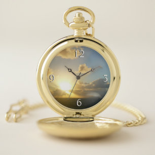 Sunrise over San Juan II Puerto Rico Pocket Watch