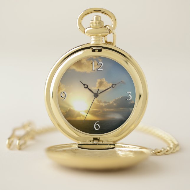 Sunrise over San Juan II Puerto Rico Pocket Watch (Inside)