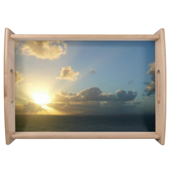 Sunrise over San Juan II Puerto Rico Serving Tray (Front)