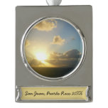 Sunrise over San Juan II Puerto Rico Silver Plated Banner Ornament