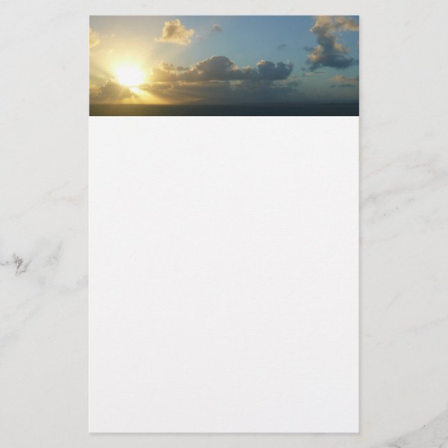 Sunrise over San Juan II Puerto Rico Stationery (Front)
