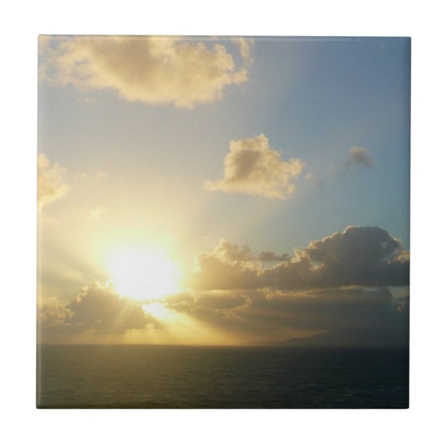 Sunrise over San Juan II Puerto Rico Tile (Front)