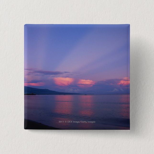 Sunrise over sea pinback button (Front)