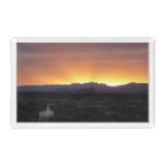 Sunrise over St. George Utah Landscape Acrylic Tray