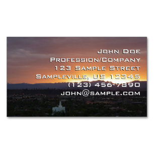 Sunrise over St. George Utah Landscape Business Card Magnet