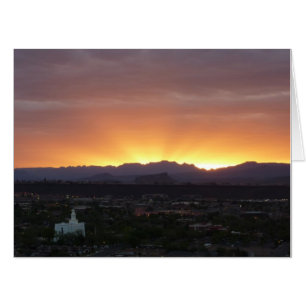 Sunrise over St. George Utah Landscape Card