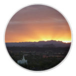 Sunrise over St. George Utah Landscape Ceramic Knob
