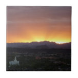 Sunrise over St. George Utah Landscape Ceramic Tile