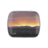 Sunrise over St. George Utah Landscape Jelly Belly Candy Tin (Top)