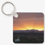 Sunrise over St. George Utah Landscape Keychain
