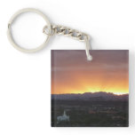 Sunrise over St. George Utah Landscape Keychain
