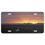 Sunrise over St. George Utah Landscape License Plate