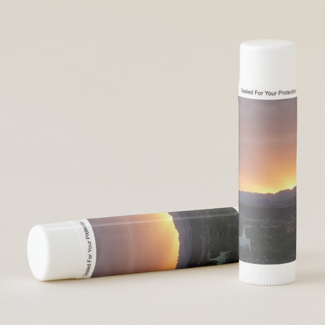 Sunrise over St. George Utah Landscape Lip Balm (Front)