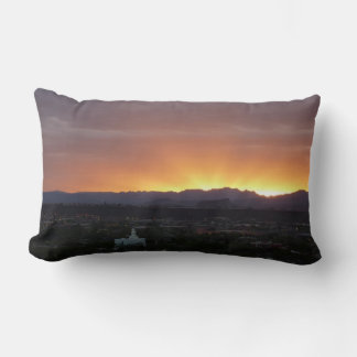Sunrise over St. George Utah Landscape Lumbar Pillow