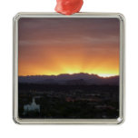 Sunrise over St. George Utah Landscape Metal Ornament