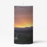 Sunrise over St. George Utah Landscape Pillar Candle