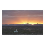 Sunrise over St. George Utah Landscape Rectangular Sticker
