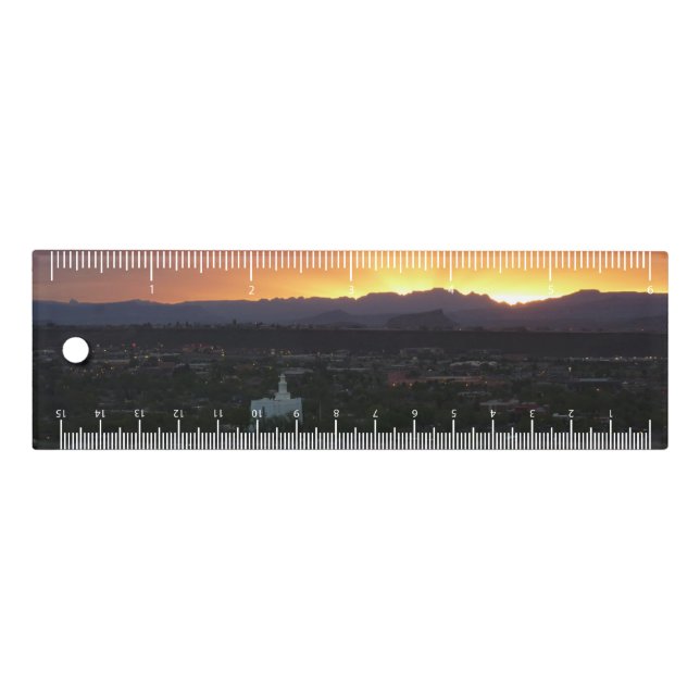 Sunrise over St. George Utah Landscape Ruler (Front)
