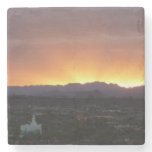 Sunrise over St. George Utah Landscape Stone Coaster