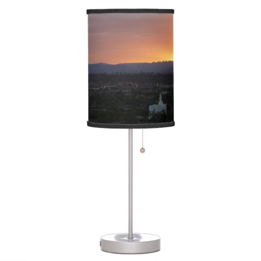 Sunrise over St. George Utah Landscape Table Lamp (Left)