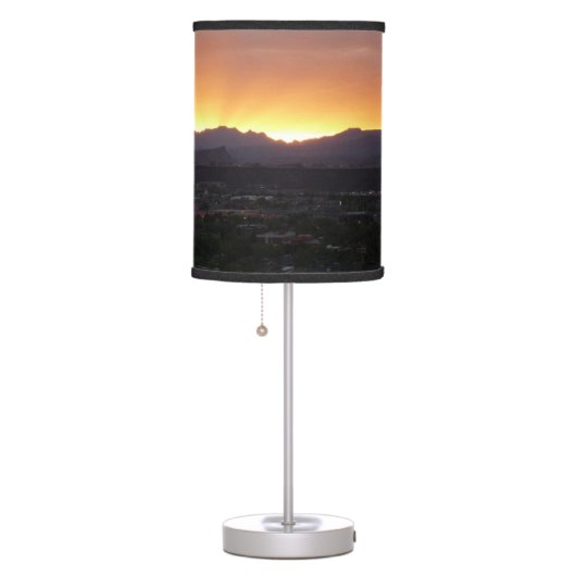 Sunrise over St. George Utah Landscape Table Lamp (Right)