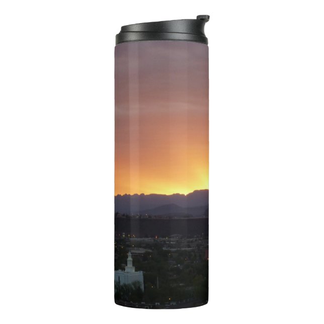 Sunrise over St. George Utah Landscape Thermal Tumbler (Rotated Left)