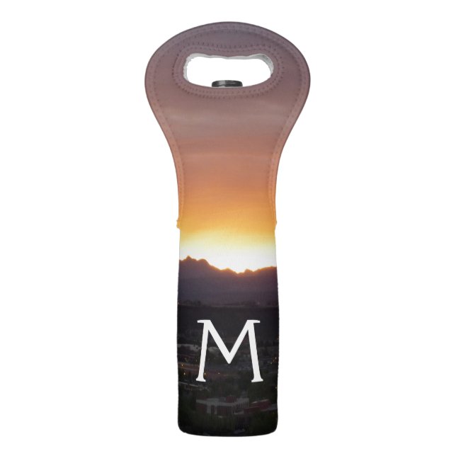 Sunrise over St. George Utah Landscape Wine Bag (Front)