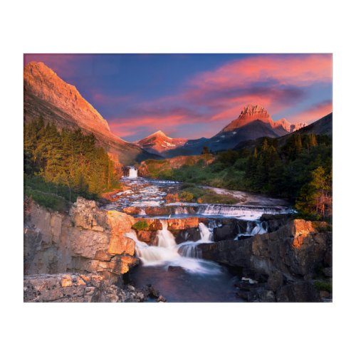 Sunrise over Swiftcurrent Creek Acrylic Print