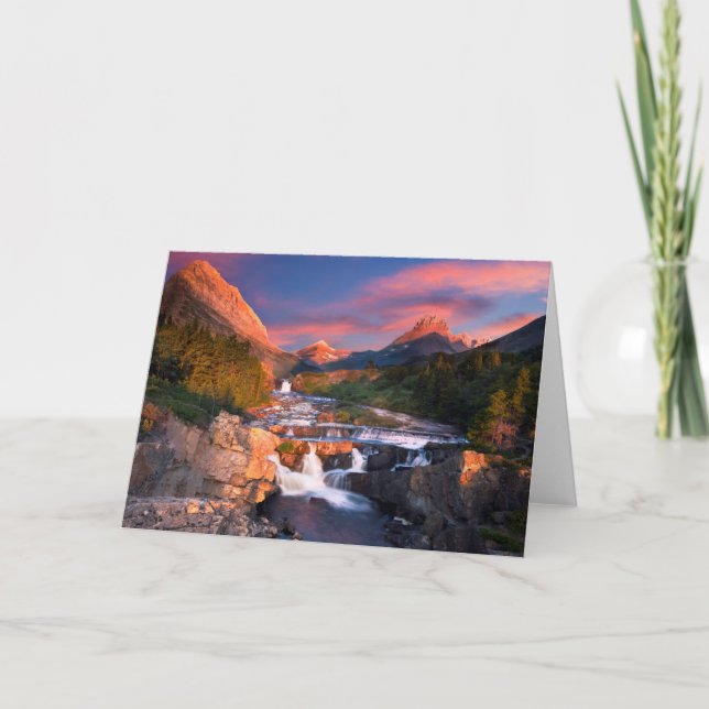 Sunrise over Swiftcurrent Creek Card (Front)