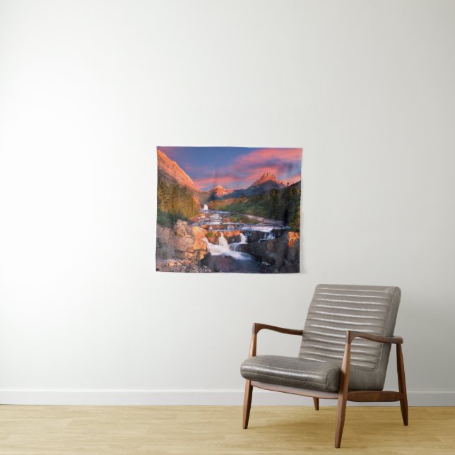 Sunrise over Swiftcurrent Creek Tapestry (In Situ (Horizontal))