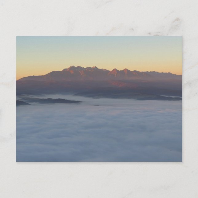 Sunrise over Tatras Postcard (Front)
