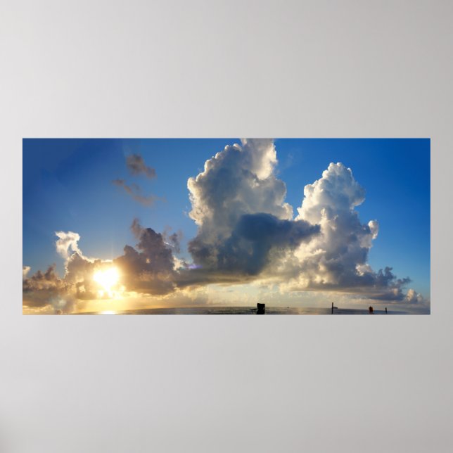 Sunrise over the Atlantic Ocean at Cape Canaveral Poster (Front)