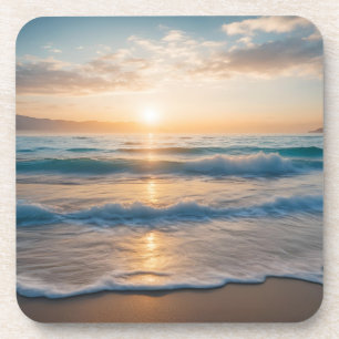 Sunrise Over the Beach Beverage Coaster
