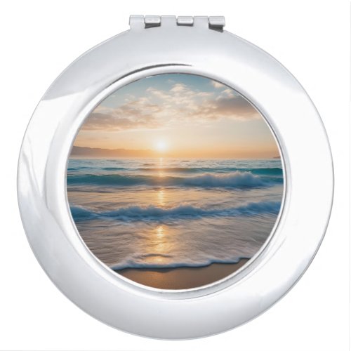 Sunrise Over the Beach Compact Mirror