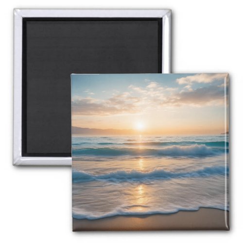 Sunrise Over the Beach Magnet