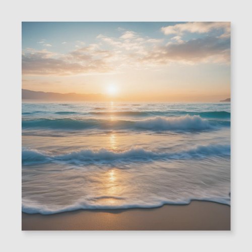 Sunrise Over the Beach Magnetic Card