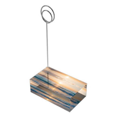 Sunrise Over The Beach Place Card Holder