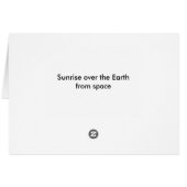 Sunrise over the Earth Cards (Back Horizontal)