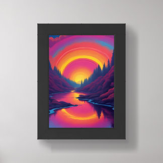 Sunrise Over The Lake Framed Art