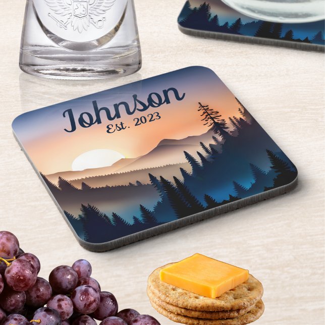 Sunrise Over the Mountains Beverage Coaster (Creator Uploaded)