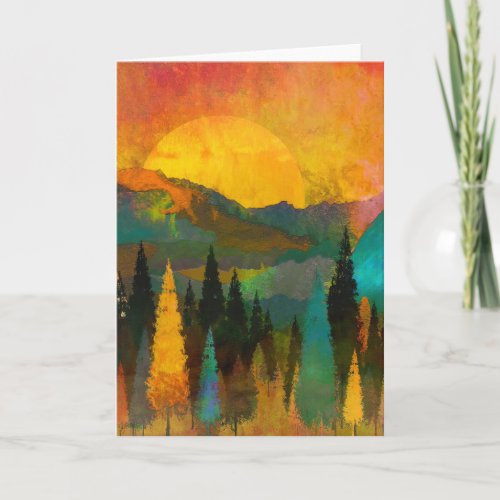 Sunrise Over The Mountains Card