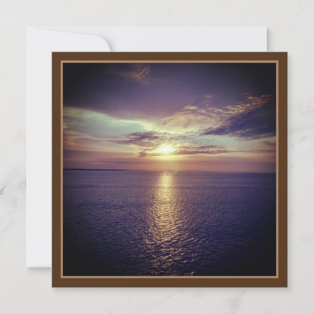 Sunrise Over The Ocean - Cruising Europe Card (Front)